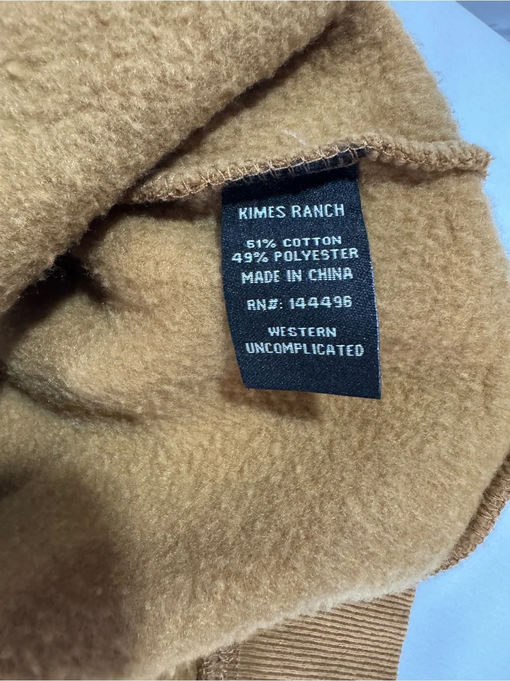 Kimes Ranch Western Crew Sweatshirt Brown Longhorn Logo